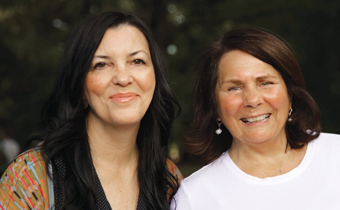 B-W neighbors, friends, and gardening aficionados Kelly Thompson, left, and Mary Roney.